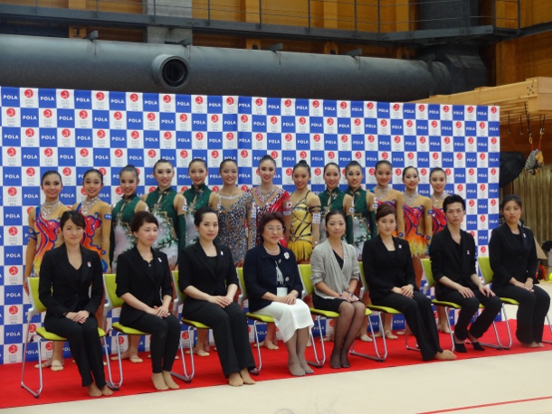 ポーラ、新体操日本代表の世界選手権に向け壮行演技会を開催