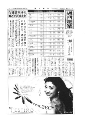 【週刊粧業】2003年度化粧品メーカー売上上位30社ランキング